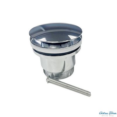 Донный клапан для ванн без переливного отверстия хром