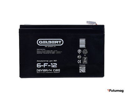 Аккумулятор для ИБП Gelbert 6-F-12 (12V12A/H C20)