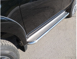 Пороги с площадкой (нерж. лист) 60,3 мм