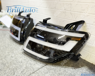 Фары Mitsubishi Pajero 4 2006-2025 тюнинг 4 линзы