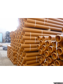 Труба для наружной канализации д 160 оранжевая толщ. стенки 4,9мм