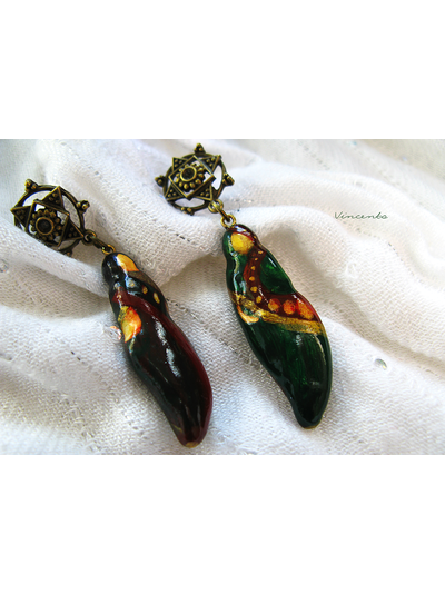 Принцесса Шанти. Индийские серьги-капли ручной работы