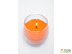 Готовая насыпная свеча оранжевая &quot;Фликер&quot;, ароматизированая &quot;Ваниль&quot;  97мм*110мм