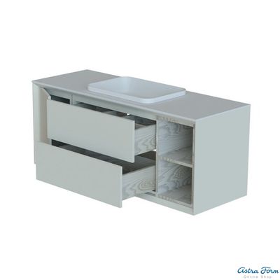 ШКАФ НИЖНИЙ ФРЕЙМ 1400-570-6 СТОЛЕШНИЦА НАТУРАЛЬНЫЙ МРАМОР BIANCO CARRARA