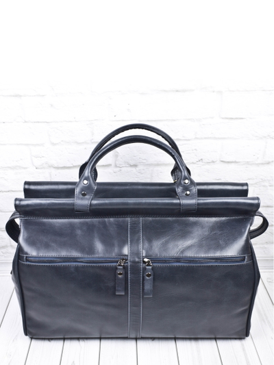 Кожаный саквояж Veano Premium blue (арт. 4004-54)