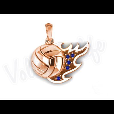 Кулон с позолотой "Летящий мяч"