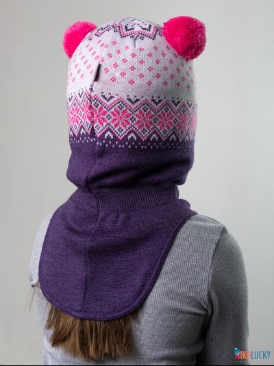 Шапка-шлем "Сказка" 22101-01, цвет баклажановый р. 50-52