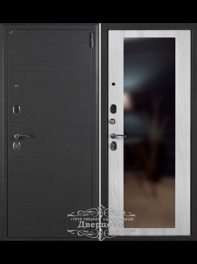 НОВА 90 мм. ДВУХКОНТУРНАЯ. ГРАФИТ БУКЛЕ/ РИВЬЕРА АЙС-ЗЕРКАЛО