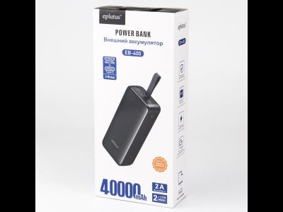 Внешний аккумулятор 40000 mAh Eplutus EB-400 / 2A / 2хUSB