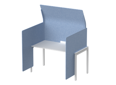 Кабина с высоким экраном-парусом и низкими боковыми стенками-ширмами