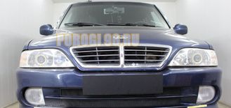 Защита радиатора ТагАз Road Partner 2008-2011 (2 части) black низ