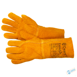 Краги спилковые (оранжевые) б/п GWARD Extra Lux (251) (улучшенная)