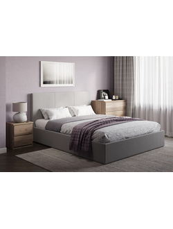 Кровать односпальная, двуспальная, MyCloud Мечта с подъемным механизмом, бельевым ящиком, мягкое изголовье, квадратная спинка, без ножек