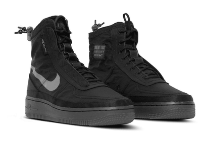 Nike Air Force 1 High Shel Black (Черные) Арт1 сбоку