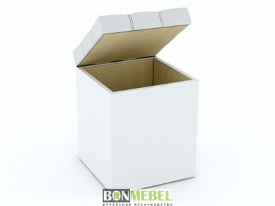 Пуф Квадро с ящиком Бежевый (Бонмебель)