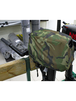 Чехол для капота лодочного мотора Fish3 камуфляж (ткань палатка, внутри флис) на застежке