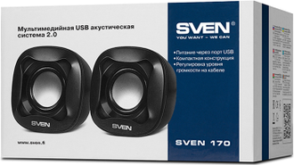 Колонка для компьютера или ноутбука Sven 170 (черный)