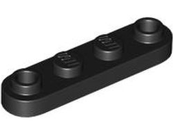 Plate, Round 1 x 4 with 2 Open Studs, Black (77845 / 6428167)