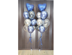 Фонтаны из шаров "Для папы"