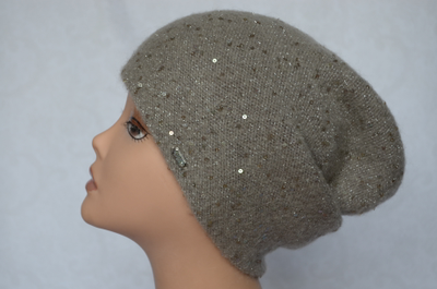 Итальянская шапка женская Vizio Визио Италия 6157 ореховая