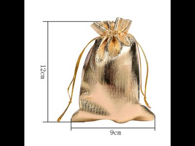 МЕШОЧЕК ДЛЯ ПОДАРКОВ - 12*9см - ЗОЛОТО