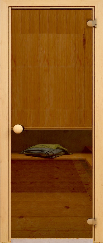 Дверь стеклянная для бани и сауны Эконом Классика бронза 6 мм 700*1900 мм