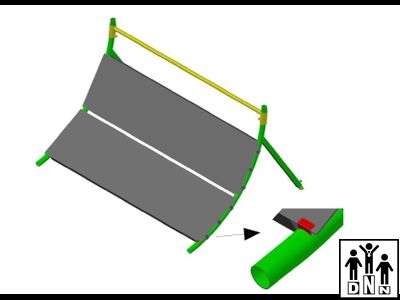 Мат защитный для горнолыжных трасс "Карман" 0,5*2*0,17 крепление на люверсах DNN
