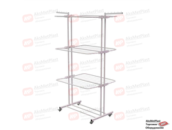 WR230W Сушилка для белья белая металлическая напольная на колесах