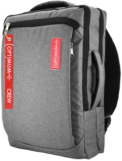 Рюкзак сумка для ноутбука 15.6 - 17.3 дюймов Optimum, серый