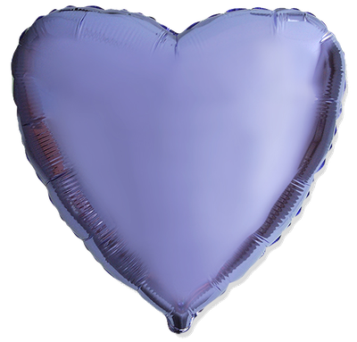 Воздушный шар фольгированный &quot;СЕРДЦЕ&quot; СИРЕНЕВЫЙ 45 СМ