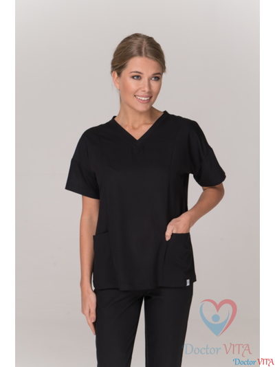 БЛУЗА МЕДИЦИНСКАЯ DR.SUPER &quot;Sky&quot; чёрная