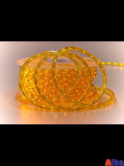 Дюралайт круглый 13мм, 2 жильный, желтый метражом