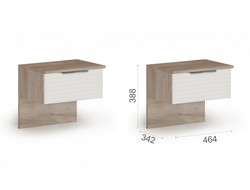 Спальня Джулия - Тумба прикроватная 1ящ (2 шт)