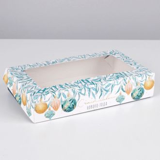 Коробка складная «С новым годом!»  12*20*4 см
