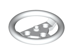 Technic, Steering Wheel Large, White (2741 / 274101 / 6228815)
