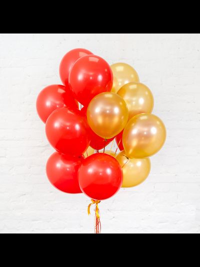 25 ГЕЛИЕВЫХ ШАРОВ "КРАСНЫЕ/БЕЛЫЕ"