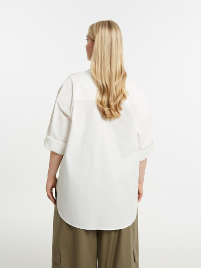 Рубашка с коротким рукавом и кружевом