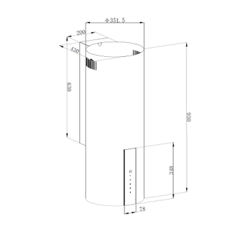 Цилиндрическая вытяжка Korting KHC 35969 DW Cylinder