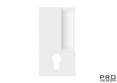 Ручка WAVE для распашных дверей под цилиндр матовый белый