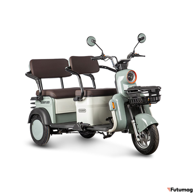 Электротрицикл Rutrike Gelbert Beta 48V/60V 800Вт зелено-белый
