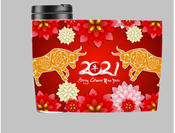 Термокружка с символикой "Быка" №4