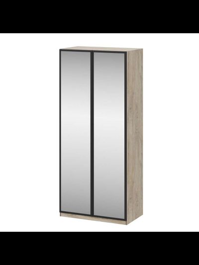 Этна шкаф Ш 57*100 Дуб эндгрей/Софт грей с зеркалами