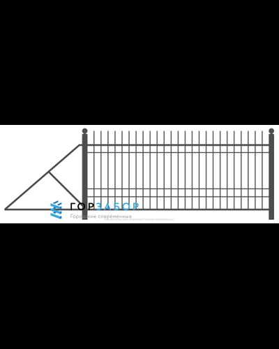 Откатные сварные ворота для забора SZ15-02 купить с установкой