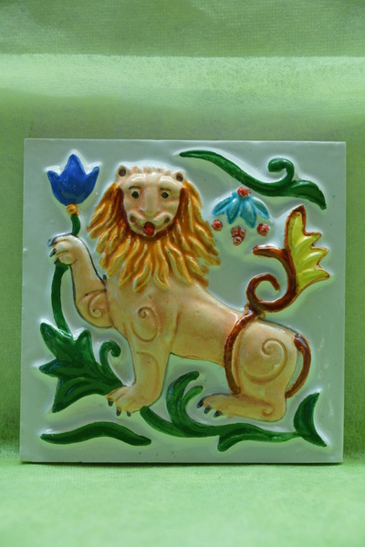 Лев Храбрый (изразцовая плитка)