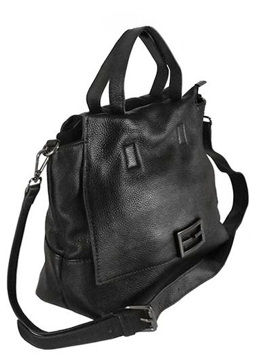 (АРТИКУЛ: 8327) СУМКА ЖЕНСКАЯ НЕБОЛЬШАЯ, НАТУРАЛЬНАЯ КОЖА, ЧЕРНАЯ, С ДЕКОРАТИВНОЙ ПРЯЖКОЙ, РЕМЕНЬ ЧЕРЕЗ ПЛЕЧО