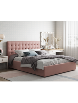 Кровать односпальная, двуспальная, MyCloud Рио с подъемным механизмом, бельевым ящиком, мягкое изголовье, объемная спинка