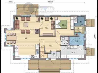 ДЖ-27 ЖИЛОЙ ДОМ: ГАБАРИТНЫЕ РАЗМЕРЫ: (14,6 Х 7,8М) 1,5 ЭТАЖА, ОБЩАЯ ПЛОЩАДЬ: М²