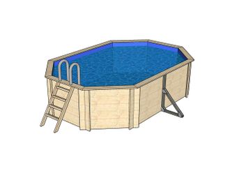 Деревянный бассейн &quot;Енисей&quot; 5,5 х 3,7 м глубиной 1,45 м от Кристалл