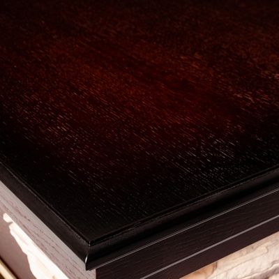 Угловой электрокамин Dublin Rock AO с очагом Majestic