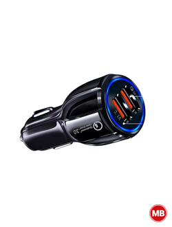 Автомобильное зарядное устройство QC 3.0 с двумя USB-разъёмами